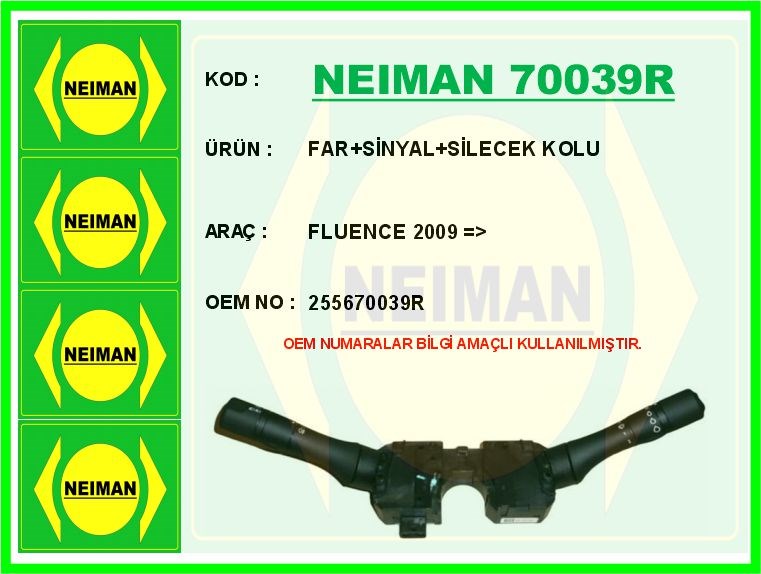 Renault Fluence Far Sinyal Silecek Kolu BESCHER