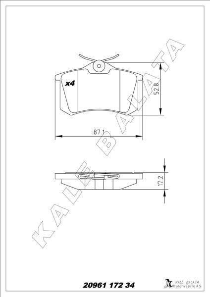 Renault Fluence Megane II III Peugeot 207 308 307 Partner Berlingo C2 C3 C4... KALE-BALATA