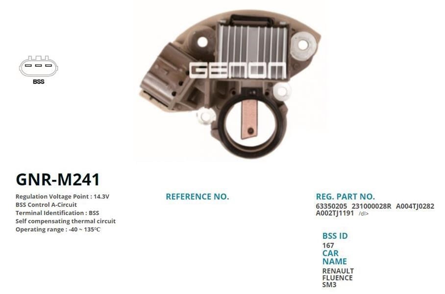 Renault Fluence Alternatör Konjektörü GENON