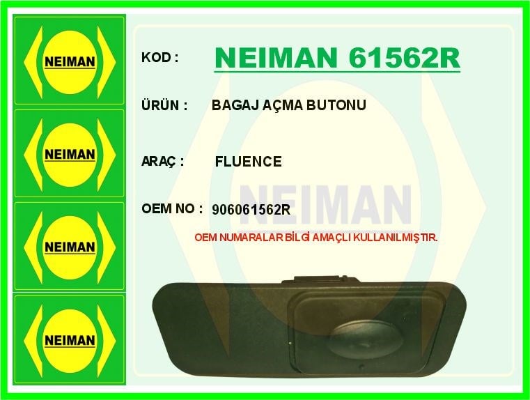 Renault Fluence Bagaj Açma Butonu BESCHER