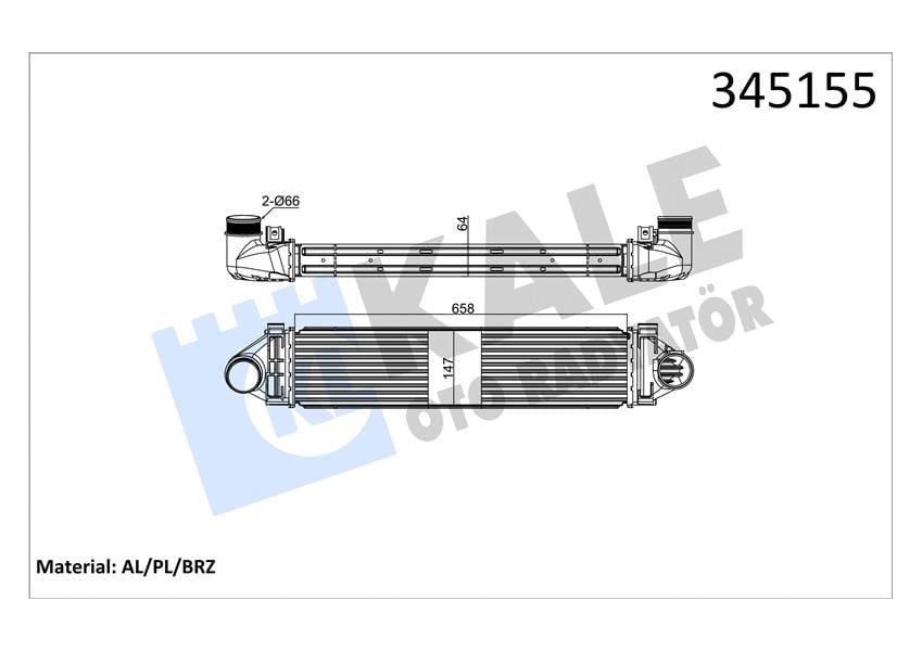 Ford Focus Intercooler KALE-RADYATOR