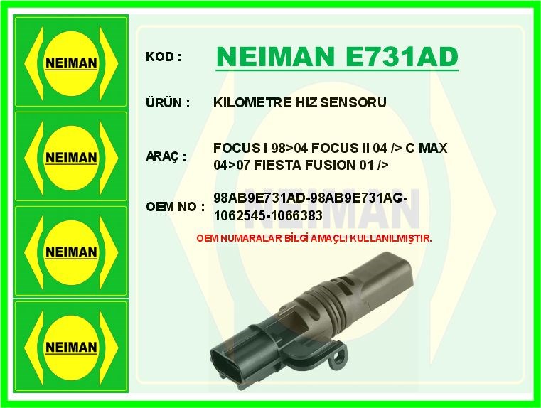 Ford Focus Kilometre Hız Sensörü BESCHER