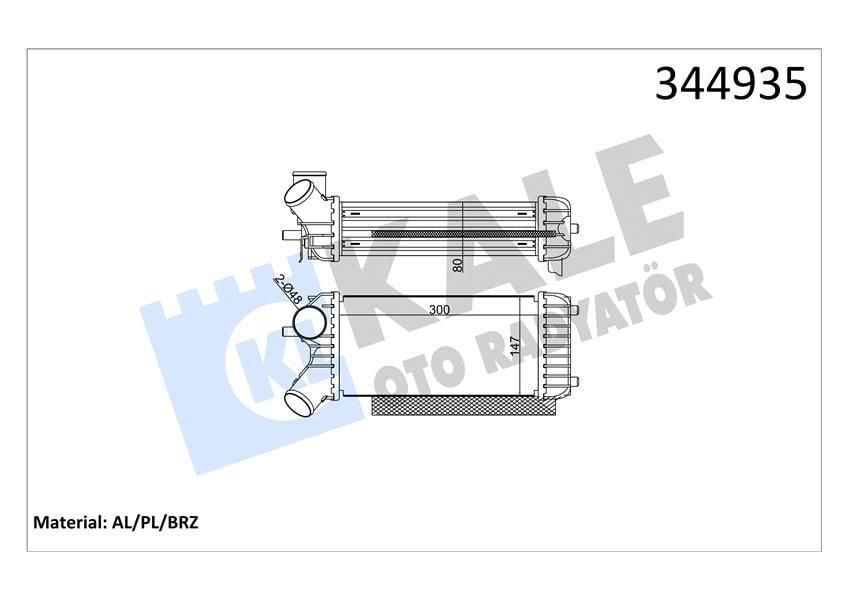 Ford Focus Turbo Radyatörü Intercooler KALE-RADYATOR