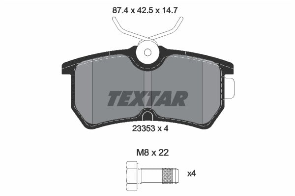 Ford Focus 1 Arka Fren Balatası TEXTAR