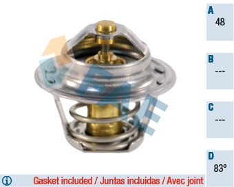 Ford Focus 1 2 3 Fiesta Fusion Termostat 83 Derece 1.25-1.4-1.6 16V FAE