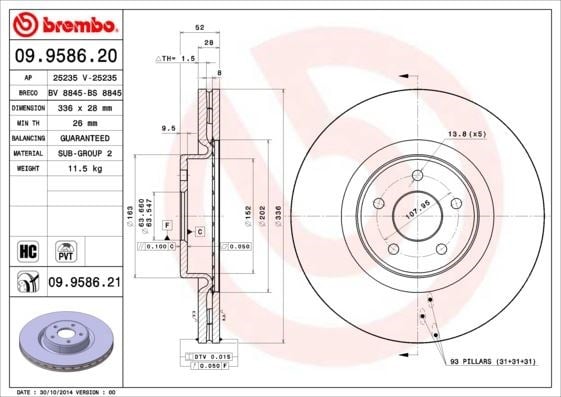 Ford Focus II Ön Fren Diski BREMBO