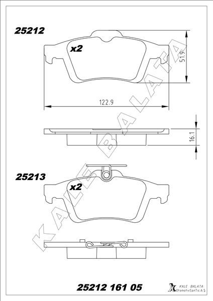 Ford Focus II Arka Fren Balatası KALE-BALATA