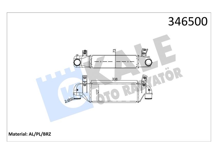Ford Focus Turbo Intercooler Radyatörü KALE-RADYATOR
