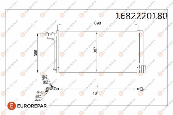 Ford Focus 3 Klima Radyatörü Kondanseri EUROREPAR