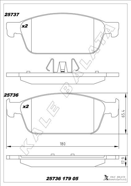 Ford Focus III Ön Fren Balatası KALE-BALATA