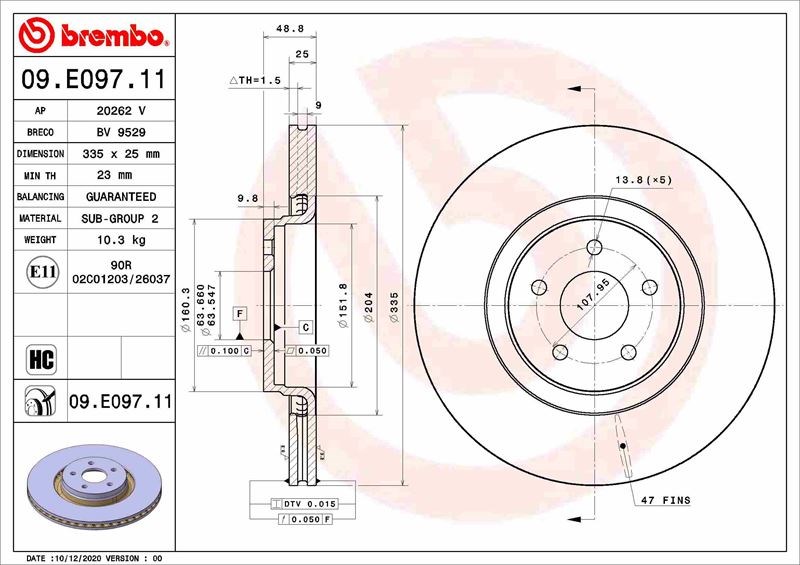 Ford Focus III Ön Fren Disk Aynası BREMBO
