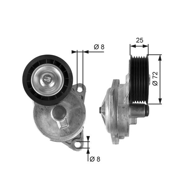 Ford Focus Mondeo Alternatör Gergi Rulmanı Kütüklü 1.6-1.8-2.0 BENZİN GATES