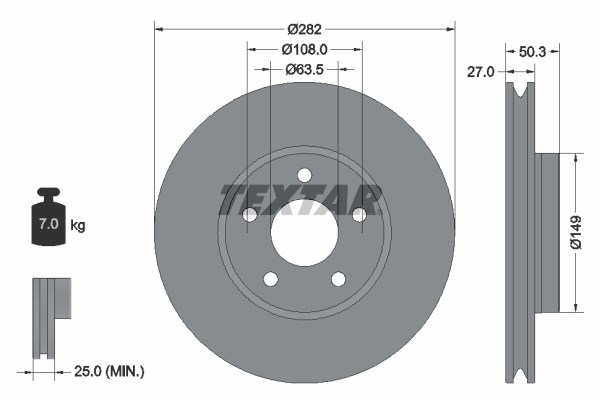 Ford Focus 4 Ön Fren Disk Aynası TEXTAR