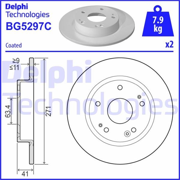 Ford Focus IV Arka Fren Disk Aynası DELPHI