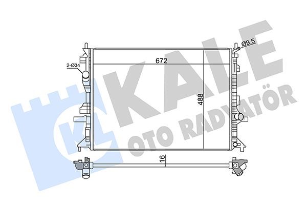 Ford Focus Su Radyatörü Otomatik Vites KALE-RADYATOR