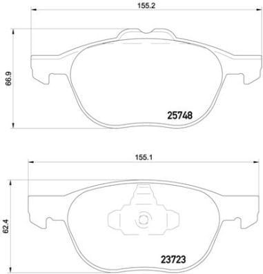 Ford Focus C-Max Kuga Volvo V40 C30 S70 S40 V50 Mazda 3 5 Ön Balata BREMBO