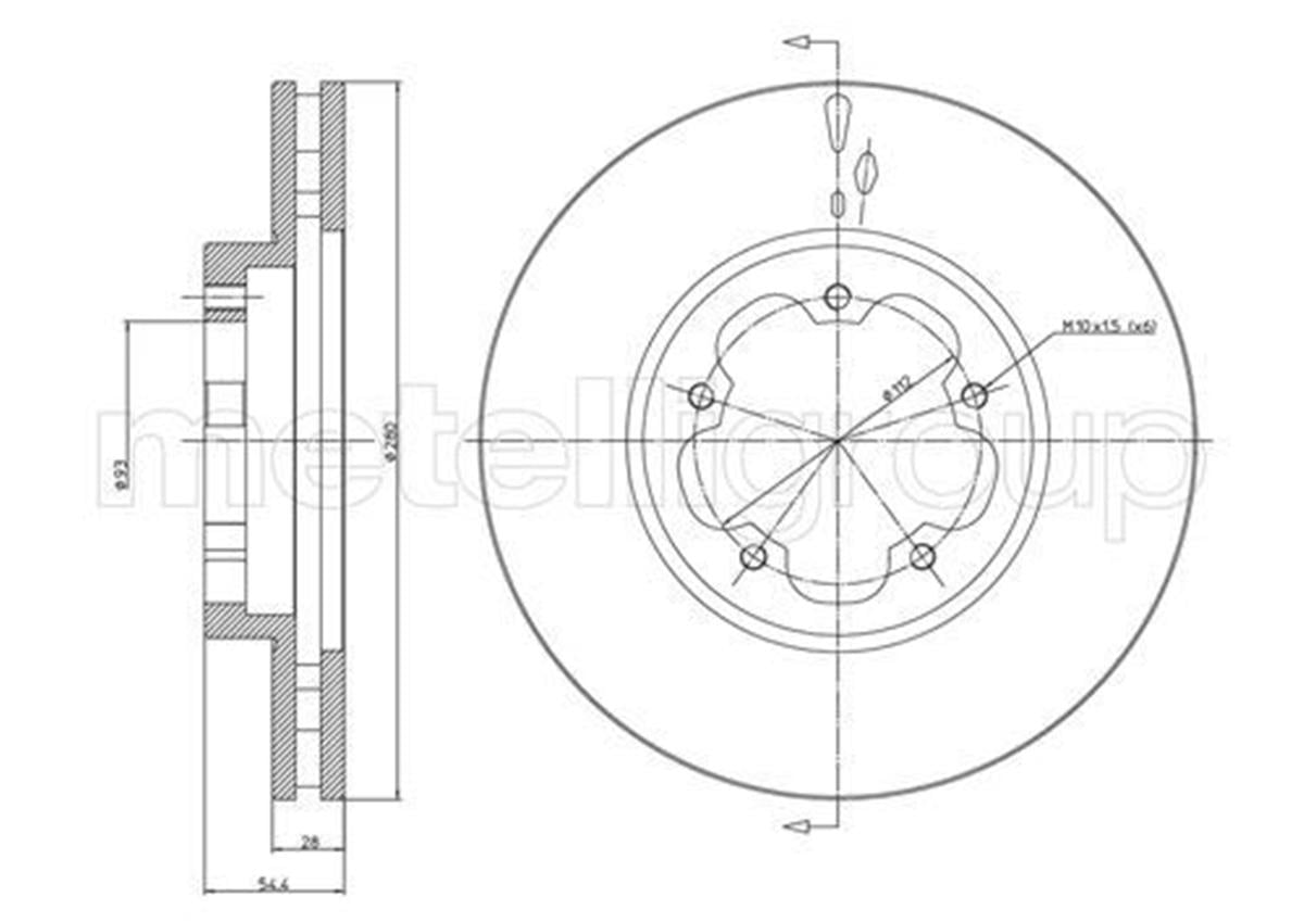 Ford Transit V347 (2006-2014) Ön Fren Disk Aynası 280 6C111125ba-6C111125bb-1371394