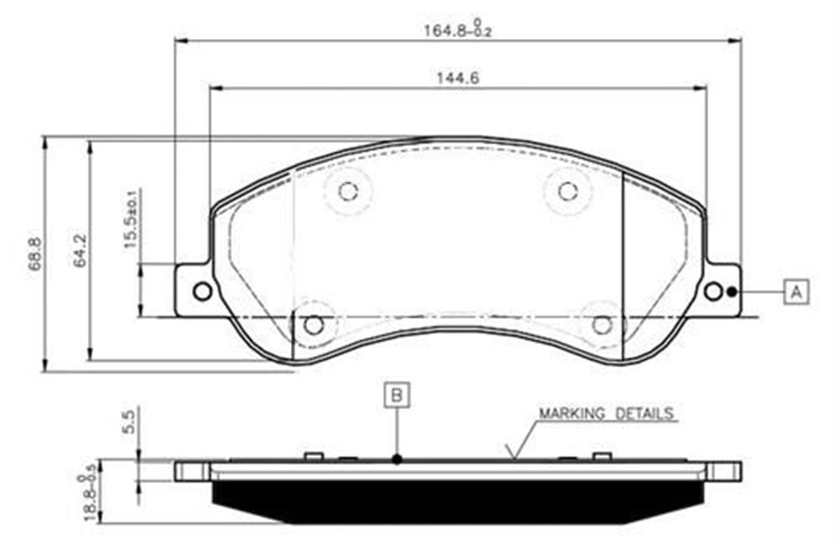 Ford Transit V348 (06-14) Fren Balatası Ön 6C112k021b9a-1371402-2H0698151