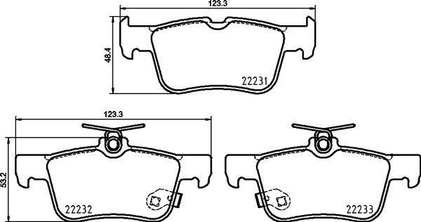 Ford Galaxy III Mondeo V Edge Focus IV Kuga III Arka Fren Balatası BREMBO