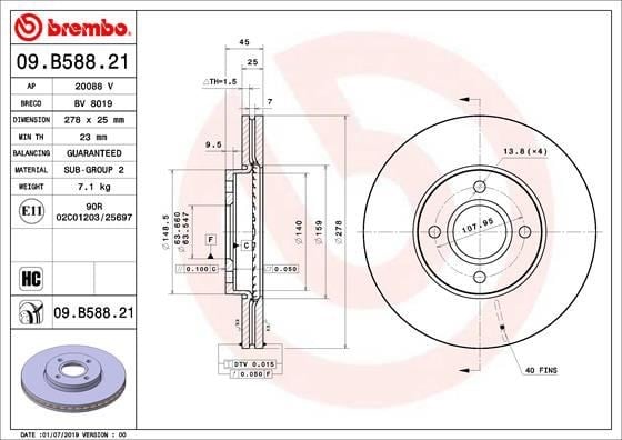 Ford Fiesta ST150 Ön Fren Aynası BREMBO