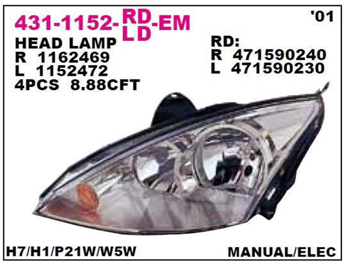 Ford Focus Sağ Far Depo Bm 01- 2M51 13100 Bd