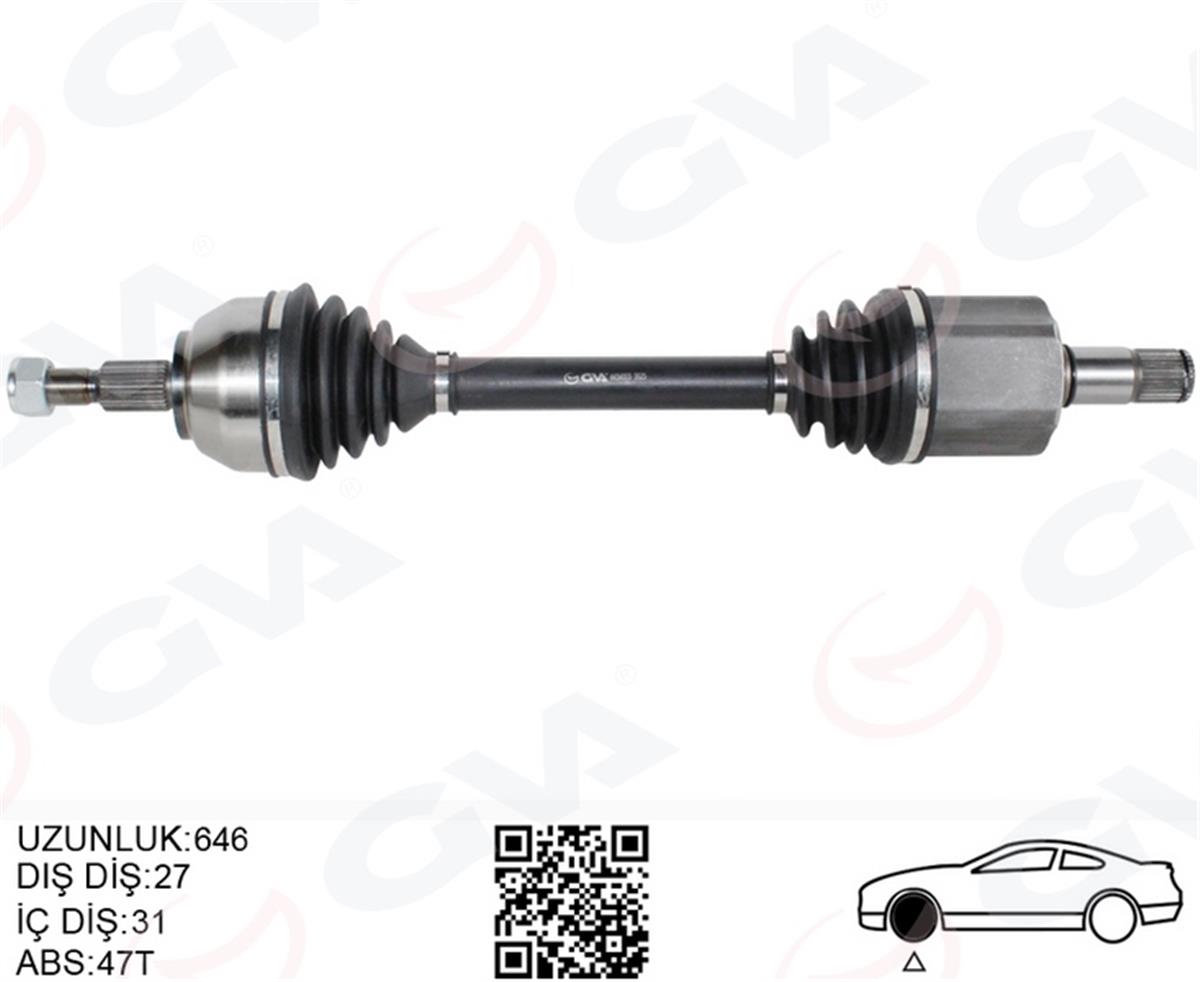 Ford Kuga 1 (2008-2014) 2.0 Tdci Ön Aks Komple Sol Av4n3b437aa-1684193