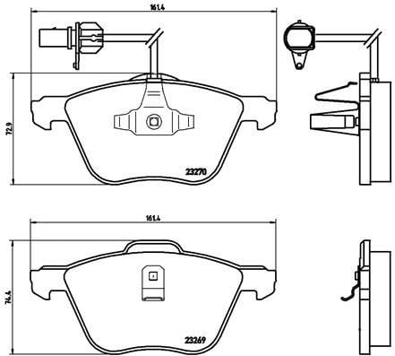 Ford Ön Fren Balatası Low-Met BREMBO