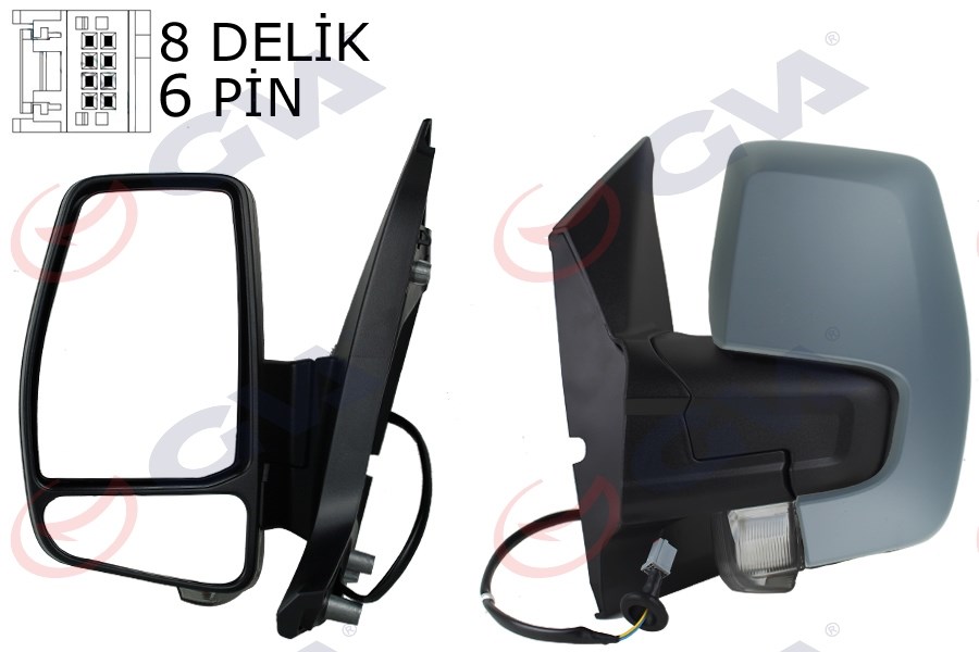 Ford Transit Custom V362 Dış Dikiz Aynası Sol Elektrikli Isıtmalı Astarli... GVA