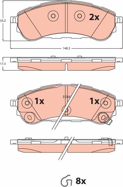 Ford Ranger TKE Arka Fren Balatası [19>] TRW
