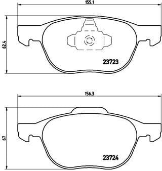 Ford Focus C-Max Mazda 3 Volvo S40 V50 C30 C70 Ön Fren Balatası BREMBO