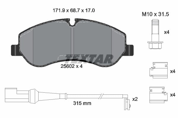 Ford Transit V363 Ön Fren Balatası TEXTAR