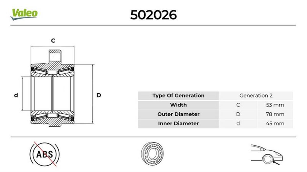 Ford Transit V184 Teker Bilyası Ön Poryalı Abs Li 45X115x53 Yc152b663af-1C1j1k018aa-405278