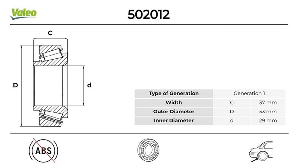 Ford Fiesta 5 (2001-2008) Arka Teker Rulmanı Abs'li 2S6j1a049aa-D35026151c-98Ax1a0