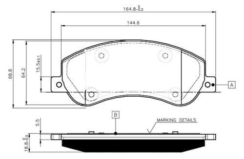 Ford Transit V348 Ön Fren Balatası Fişsiz MARELLI