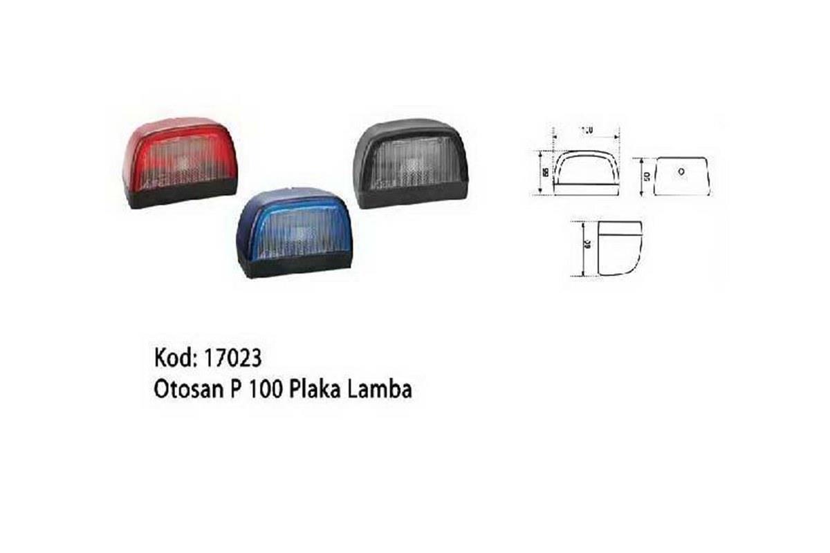 Asfar Transit Plaka Lambası - Siyah Uk-P100l-S