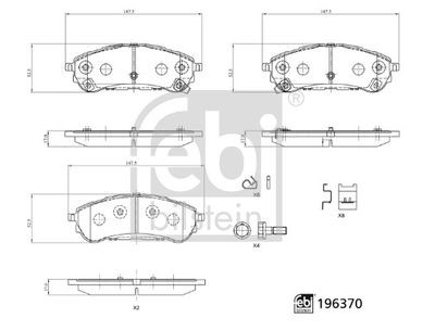 Ford Ranger Arka Fren Balata FEBI
