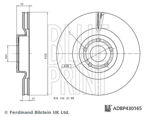Ford Kuga 3 Ön Fren Diski Aynası BLUEPRINT