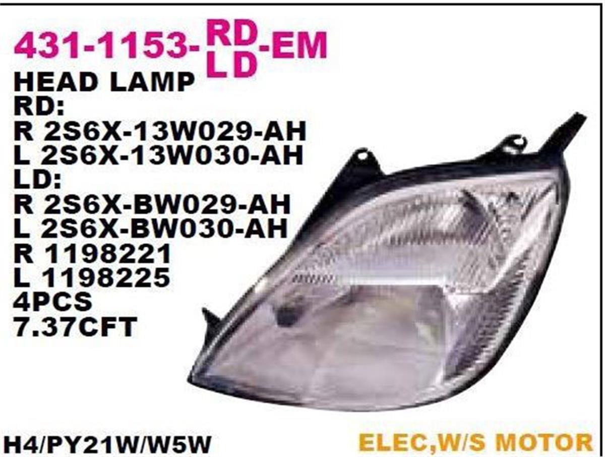 Ford Fiesta Sağ Far Depo (Bm Kasa 2002-2005) 2S6x 13W029 Ce