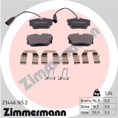 Ford Galaxy Arka Disk Balata ZIMMERMANN