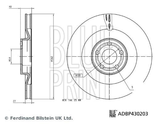 Ford Mustang Mach-E Ön Fren Diski [Elektrikli Model] BLUEPRINT
