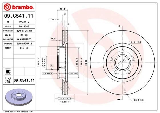 Ford Focus II Ön Fren Disk Aynası UV Coated BREMBO