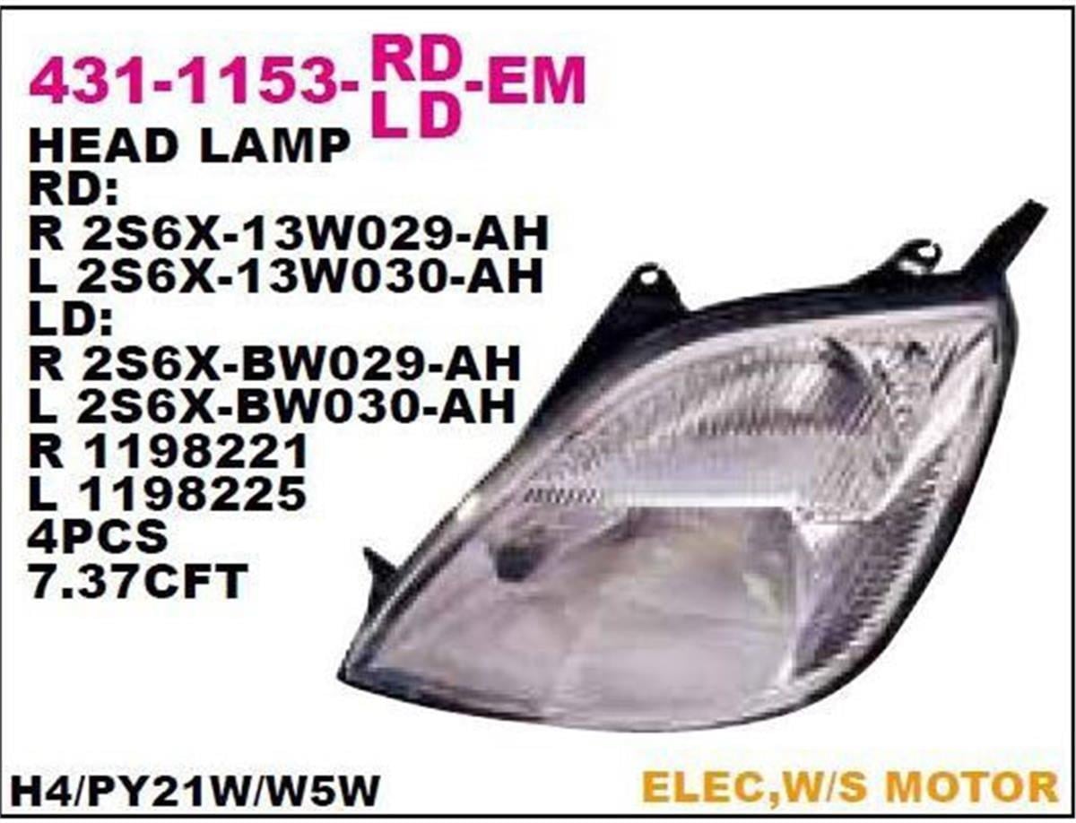 Ford Fiesta Sol Far Depo (Bm Kasa 2002-2005) 2S6x 13W030 Ce