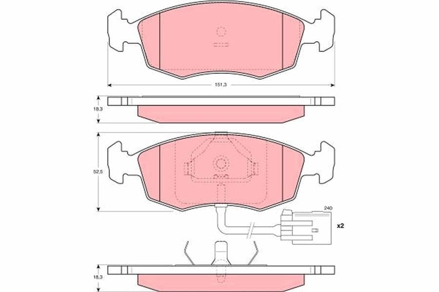 Ford Scorpio I Sierra I Panther Kallista Ön Aks Disk Balata TRW
