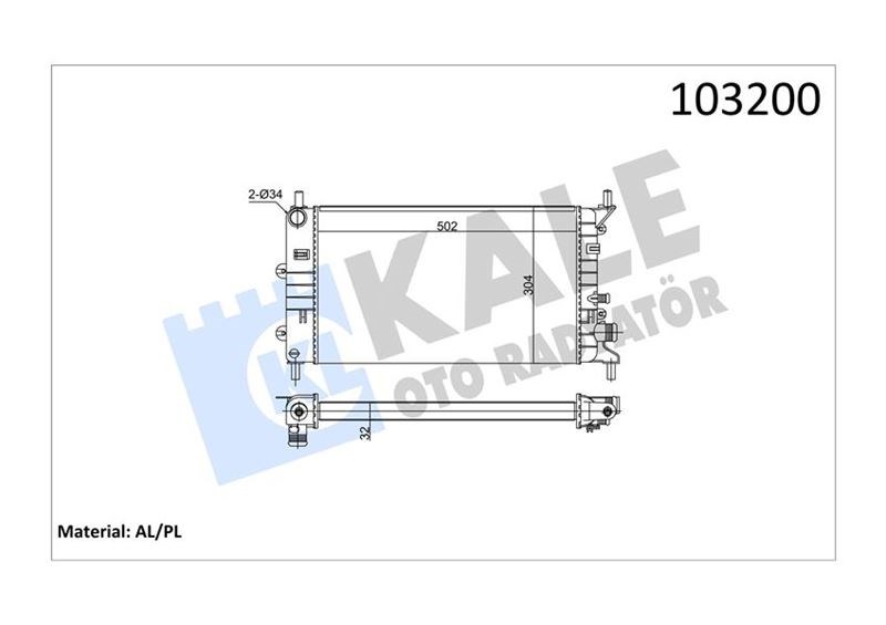 Ford Escort CL Motor Radyatörü 1.6 CVH KALE-RADYATOR