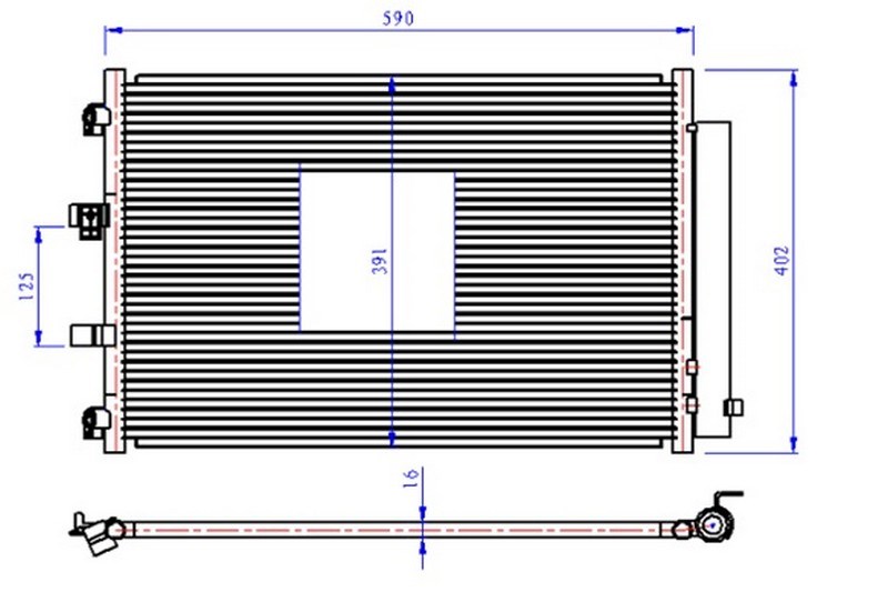 Ford Transit Custom Klima Radyatörü Kondenseri ORIS