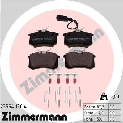 Ford Galaxy Arka Disk Balata ZIMMERMANN