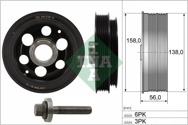 Ford Transit V363-V362, Mondeo V Krank Kasnağı ve Civatası INA