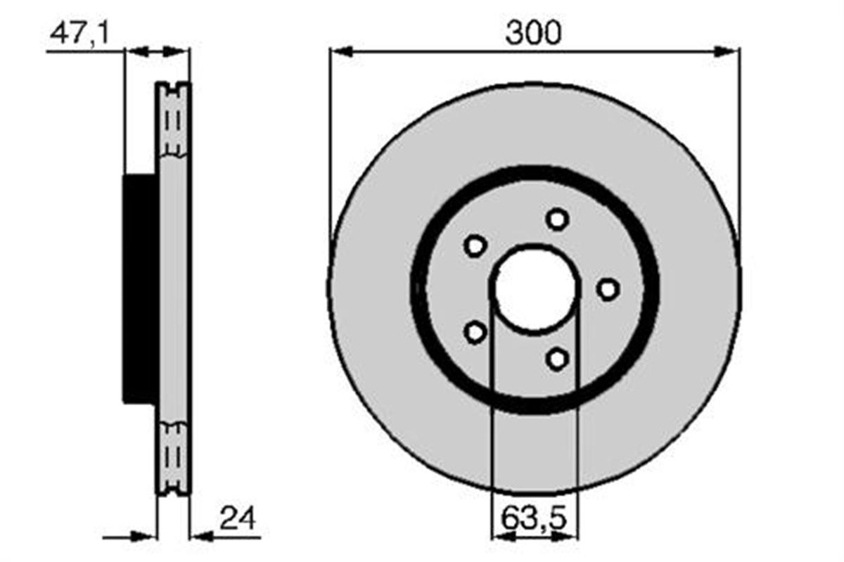 Ford Mondeo 3 (2000-2007) Jaguar X Type (2001-2009) Fren Diski Ön 7S7j1125bb-1321488-C2s42667