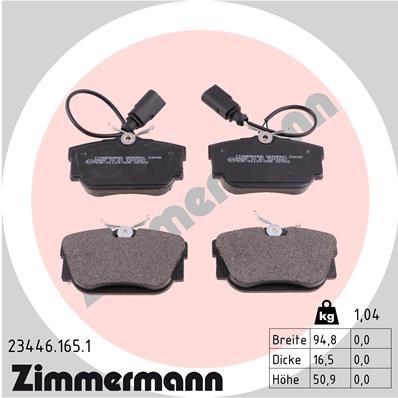 Ford Galaxy Arka Disk Balata ZIMMERMANN