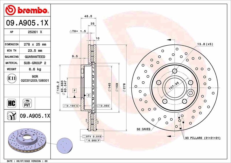 Ford Changan Focus Fren Diski BREMBO